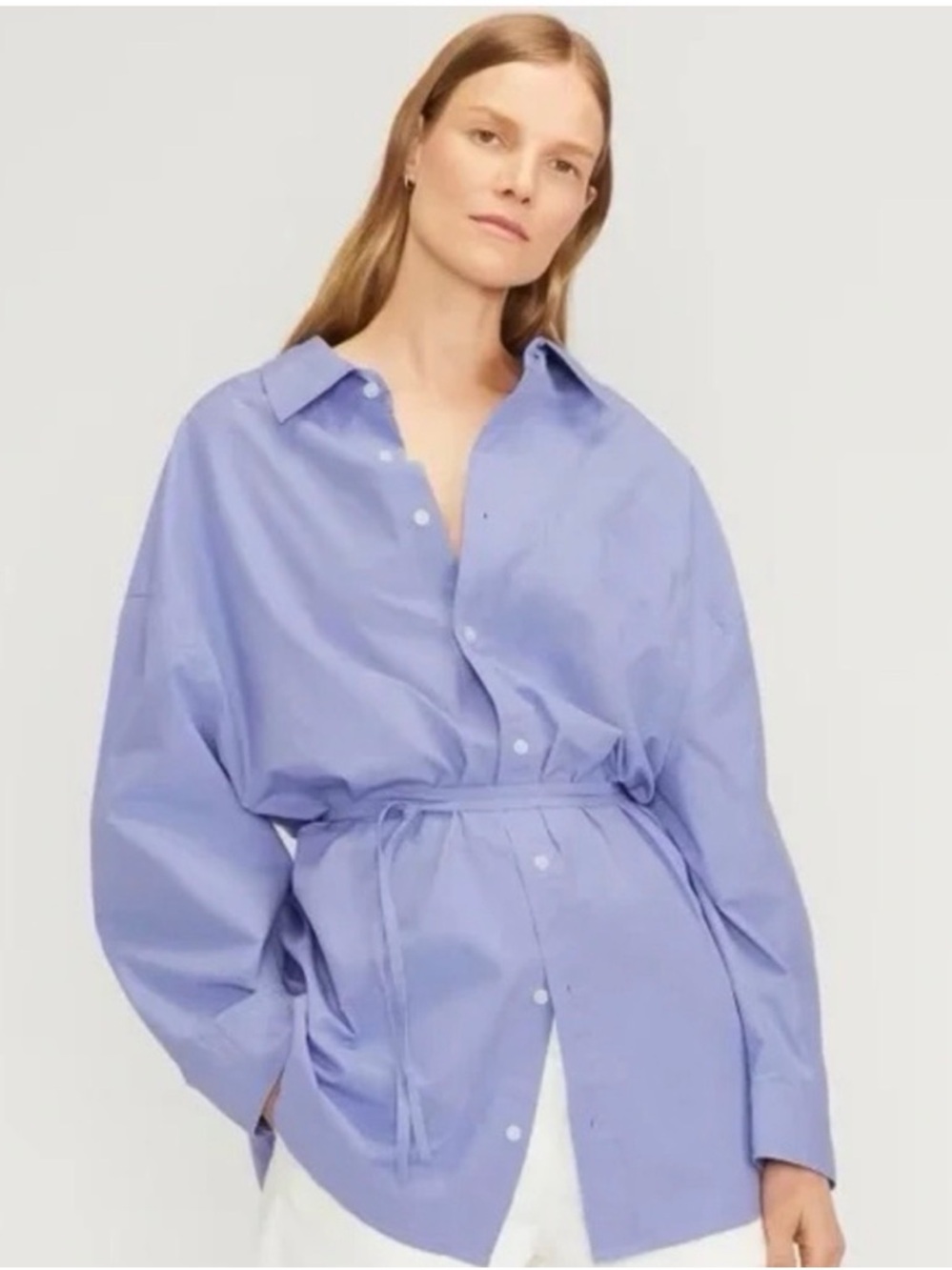 Everlane Button-Down Shirt with Waist Tie